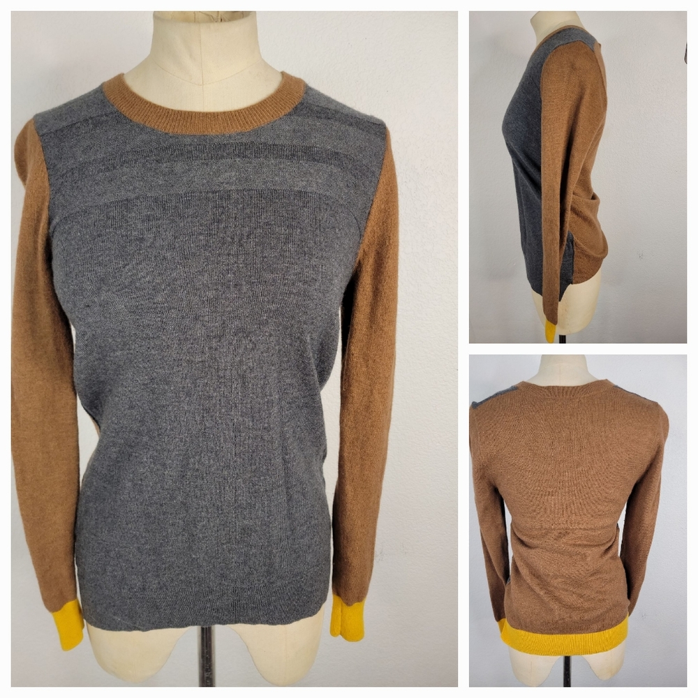 Toad & Co Sweater XS Trillium Crewneck Sweater Colorblock Lambswool